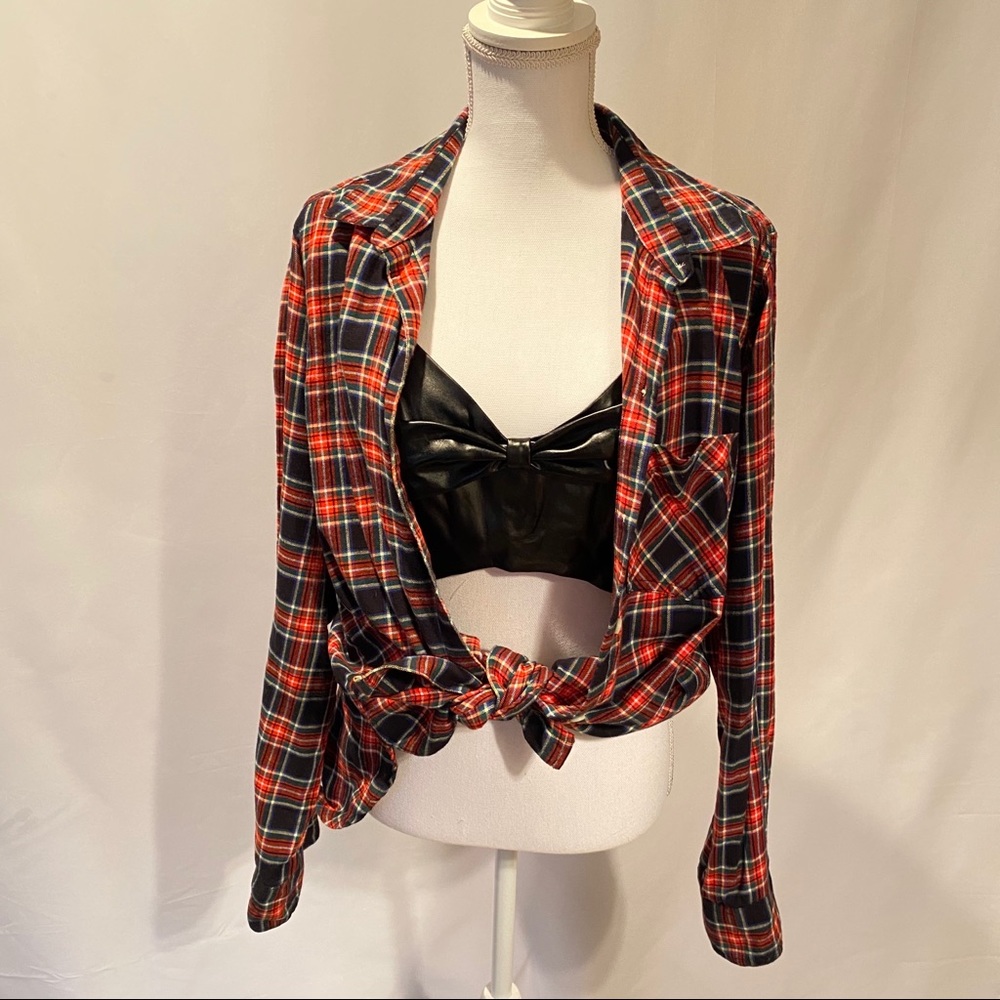Faux Leather Bow Front Zip Back Cami NWT❤️ - Picture 6 of 8